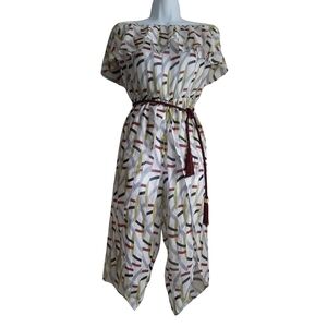 DVF Linen Cotton Charmaine Romper Jumpsuit Size Small